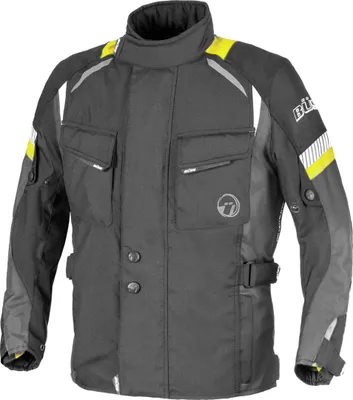 Immagine prodotto di Büse Breno Giacca da moto in tessuto per bambini colore: nero/grigio/neon, taglia: 116