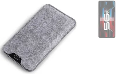 Produktbild von K-S-Trade Filz Handyhülle kompatibel mit Infinix Note 12 Pro 5G Schutzhülle Filztasche Filz Tasche Case Sleeve Handy Hülle Filzhülle grau