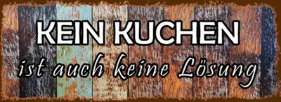 Produktbild von vianmo Holzschild 10x27 cm kein Kuchen ist keine Lösung Küche Kochen