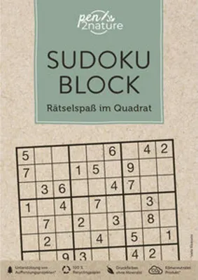 Image de Sudoku-Block: Rätselspaß im Quadrat. 192 Sudokus in 3 Schwierigkeitsstufen