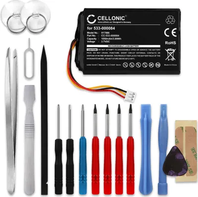 Produktbild von CELLONIC 1x Akku für Fernbedienung Kompatibel mit Logitech Harmony Ultimate, Harmony One, Harmony One Ultimate, 1209 - (1050mAh, 3.7V) + Werkzeug-Set