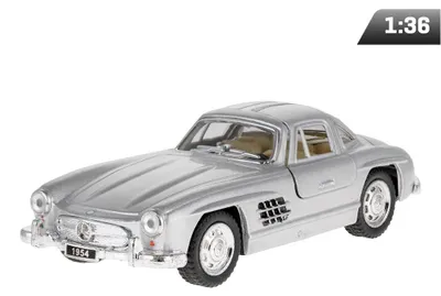Immagine prodotto di Modello in scala 1:36, Mercedes-Benz 300SL del 1954, color argento