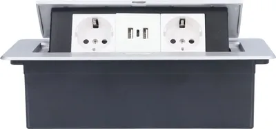 Obrázok produktu pre Dvojitá elektrická zásuvka USB na podlahe Pop Up Zabudovaná zásuvka s typom C