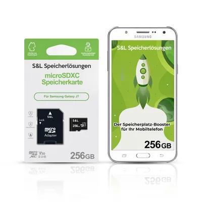 Produktbild von microSD Speicherkarte S&L für Samsung Galaxy J7 - Speicherkapazität: 256 GB