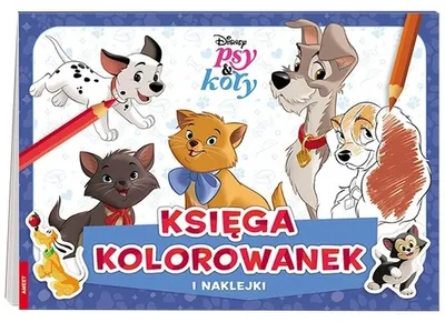 Zdjęcie produktu dla Disney Psy & koty Księga kolorowanek i naklejki BGE-9102