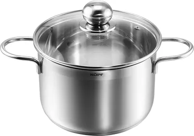 Produktbild von Schmortopf 24 cm, 6 Liter, Edelstahl, mit Glasdeckel, zum Kochen