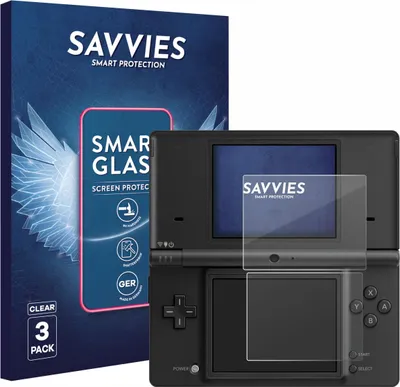 Produktbild von 3x Savvies Schutzglas Folie für Nintendo DSi 9H Panzer Schutzfolie Glas Displayschutz klar transparent