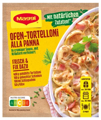 Produktbild von Maggi Fix für Ofen Tortelloni alla Panna mit Kräutern verfeinert 36g
