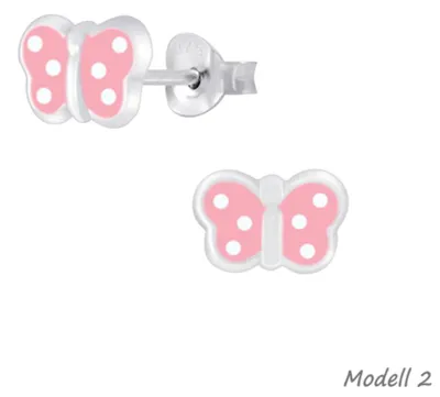 Produktbild von Kinder Ohrringe Silber 925 Ohrstecker Schmetterling Modell 2
