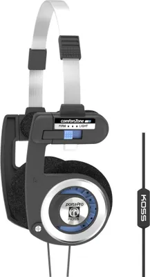 Image de Casque supra-auriculaire Koss Porta Pro avec microphone stéréo et télécommande, noir