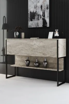Produktbild von Skye Decor, Luxe - Travertine, Black, Kommoden, Travertin, 120 x 80 x 30 cm