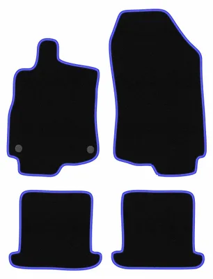 Immagine prodotto di Tappetini in moquette per Renault Megane III 2008-2015 (cabrio) – set 4 pezzi, nero/blu, su misura – Wielganizator CARLUX
