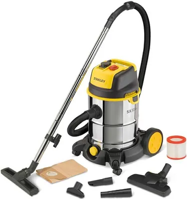 Zdjęcie produktu dla Stanley SXVC30XTDE, Suchy i Mokry, Czarny, Stal nierdzewna, Żółty, 36,5 L/s, 19 kPa, 5 m, 73,6 dB