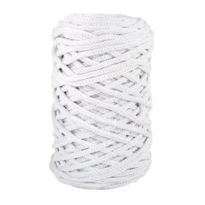 Produktbild von Braidy Recycling Garn, geflochten, 4mm ø, weiß, (250g Knäuel), Knäuel 65m