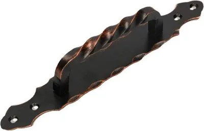 Productafbeelding van Famanu deurkruk 290 mm - Koper, zwart, smeedijzer