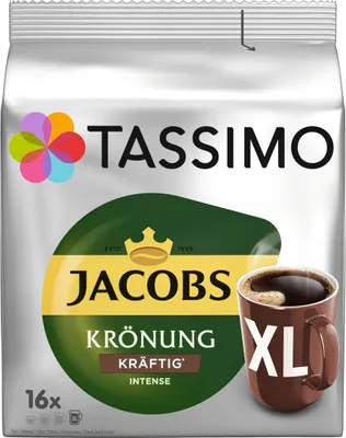 Obrázok produktu pre Jacobs Kaffee Discs Krönung kräftig XL 16 Stück Packung 144g
