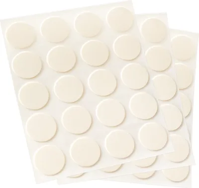 Produktbild von Adsamm® | 60 x Abdeckkappen | Ø 13 mm | Creme | rund | 0,45 mm dünne selbstklebende Möbelpflaster von Adsamm®