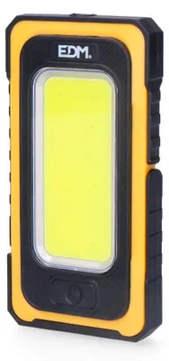 Zdjęcie produktu dla Latarka LED na energię słoneczną Edm – ładowalna, z haczykiem i magnesem, COB 10 W – Edm