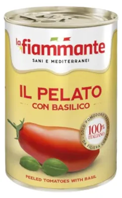 Zdjęcie produktu dla Pomidory pelati z bazylią 400 g La Fiammante
