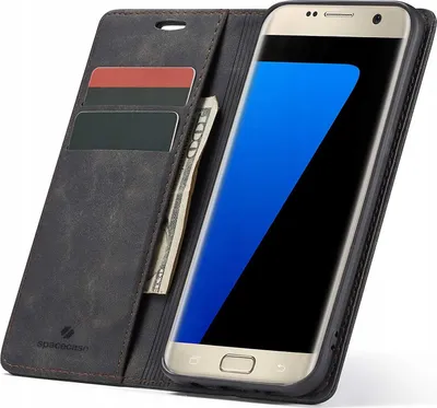Immagine prodotto di Custodia per telefono con patta SPACECASE Wallet per Galaxy S7 Edge Nero
