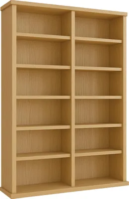 Produktbild von VCM Holz CD DVD Stand Regal | CD Regal mit Platz für 300 CDs oder 130 DVDs oder 72-Videos | Maße: H. 92 x B. 60 x T. 18 cm. | Elegantes DVD Regal | Blu ray Regal | CD Regal - Ronul