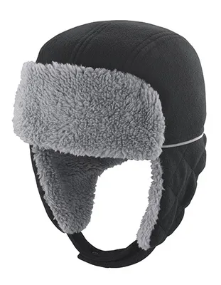 Produktbild von Kindermütze Ocean Trapper Hat / Winddicht - Farbe: Black/Grey - Größe: One Size
