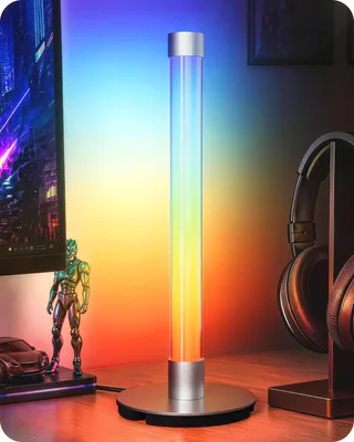 Zdjęcie produktu dla Lampa stołowa LED, RGB i ciepła biel, synchronizacja z muzyką, możliwość regulacji jasności