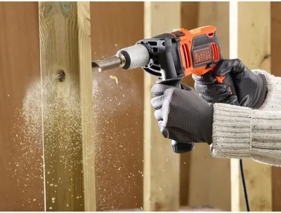 Obrázek produktu pro Black & Decker BEH850-QS, Vrtačka s pistolovým držadlem, Rychloupínací, Černá, Oranžová, 1,3 cm, 3100 ot/min, 3,2 cm