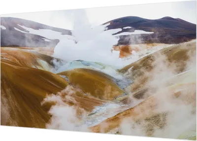 Produktbild von Selbstklebende Fototapete - Wandbilder für Wohnzimmer - 416x254 - Dekorative Wandfolie - Modernes Design für Wanddekoration - Tapeten für Innenräume - Vulkanhügel