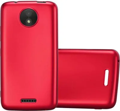 Produktbild von Cadorabo Schutzhülle für Motorola MOTO C Hülle in Rot Handyhülle TPU Silikon Etui Cover Case