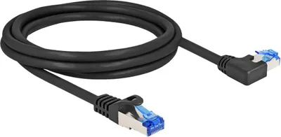 Obrázok produktu pre Delock 80219 DELOCK RJ45 NWK Cat.6A S/FTP gerade  gewinkelt 2m schwarz