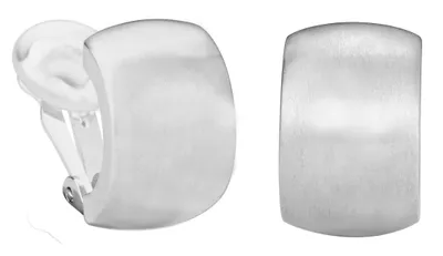 Productafbeelding van Reisclip voor oorbellen - Dames - Halfcreool - Mat - Zilverkleurig - Gecoat met platina - 1558