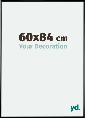 A graphic displaying product size and a slogan.