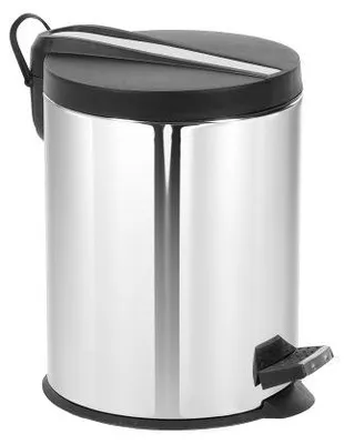 Produktbild von Treteimer 5L Softclose Edelstahl Mülleimer Bad Abfalleimer Silber