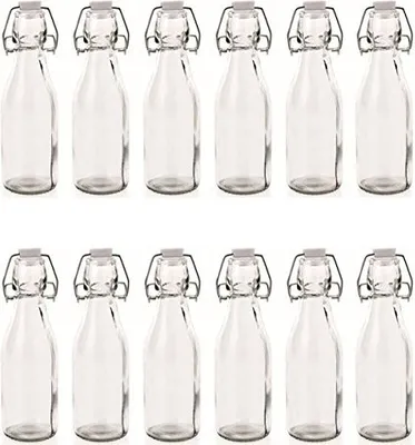 Produktbild von Glasflasche mit Bügelverschluss 250 ml 12er Set