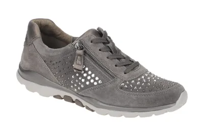 Produktbild von Gabor ROLLINGSOFT Damenschuhe - sportliche Schnür- Halbschuhe grau Freizeit NEU
