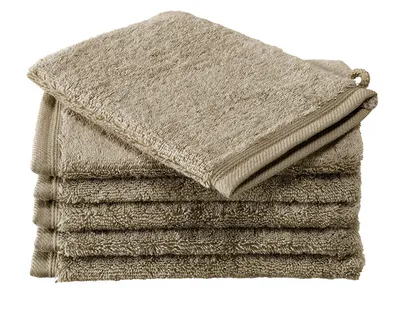 Produktbild von waschlappen Contessa16 x 22 cm taupe 6 Stück
