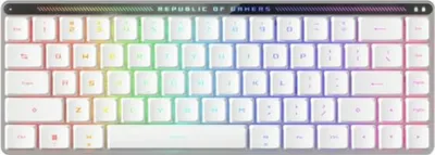 Obrázok produktu pre ASUS 90MP03EC-BKSA10, 65%, Káblový a bezdrôtový, USB + RF Wireless + Bluetooth, Optický spínač klávesov, RGB LED, Biela
