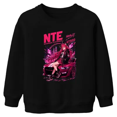 Immagine prodotto di NTE Neverness To Everness, felpa con cappuccio per bambini, motivo "Nanally Japan Y2K Manga", colore nero, taglia 116