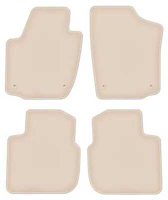 Produktbild von DURBAN Beige Velours-Fußmatten-Set für Seat Toledo IV Limousine (2012-)