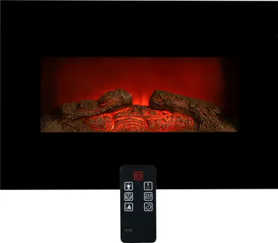 Produktbild von Classic Fire Kaminofen Memphis - Elektrokamin Wandmodell mit Heizung, Fernbedienung und Timer - 1800W - LED Flammen - Überhitzungsschutz - Weiß