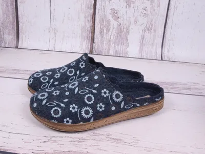 Produktbild von INBLU Damen  Hausschuhe bequeme Blumen Blau 36