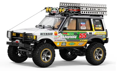 Produktbild von RC-Crawler im Maßstab 1:18, Offroad-Auto mit 2,4-GHz-Fernsteuerung und vollproportionaler Steuerung, RC-Truck mit LED-Beleuchtung, gelb