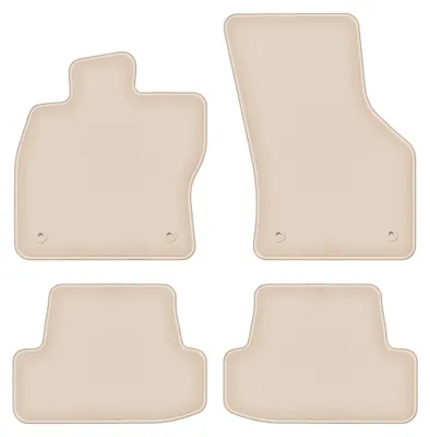 Immagine prodotto di Tappetini in moquette per Seat Leon III 2012-2020 (hatchback/station wagon) – set 4 pezzi, beige, su misura – Wielganizator FORTUNA
