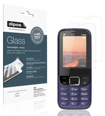 Produktbild von 2x Schutzfolie für JtQtJ T5081 matt - Anti-Shock 9H Folie dipos Glass Kunststoffglas