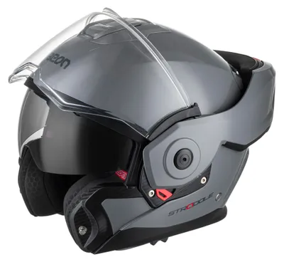 Produktbild von BEON Stradale Klapphelm mit Visier und Sonnenblende, ECE 22.06, M, Nardo Grau