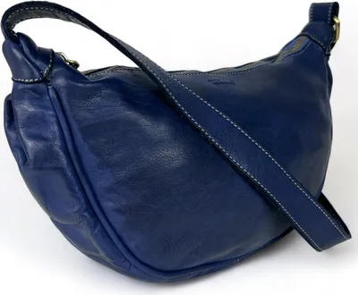 Produktbild von Handtasche Ledertasche Umhängetasche Cross Body Bag Vintage Gewaschnes Echtleder Navy
