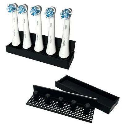 Produktbild von Aufsteckbürstenhalter für Oral-B iO - 5 Halter - Schwarz - Ohne Bohren
