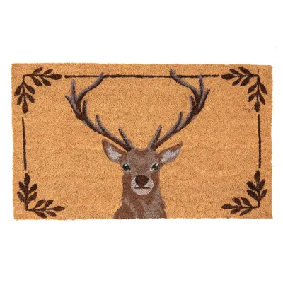 Produktbild von Clayre & Eef Fußmatte 75x45 cm Braun Kokosnuss Hirsch