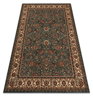 Image de Tapis en laine KASHQAI 4362 410 ornement vert / beige vert 67x275 cm
